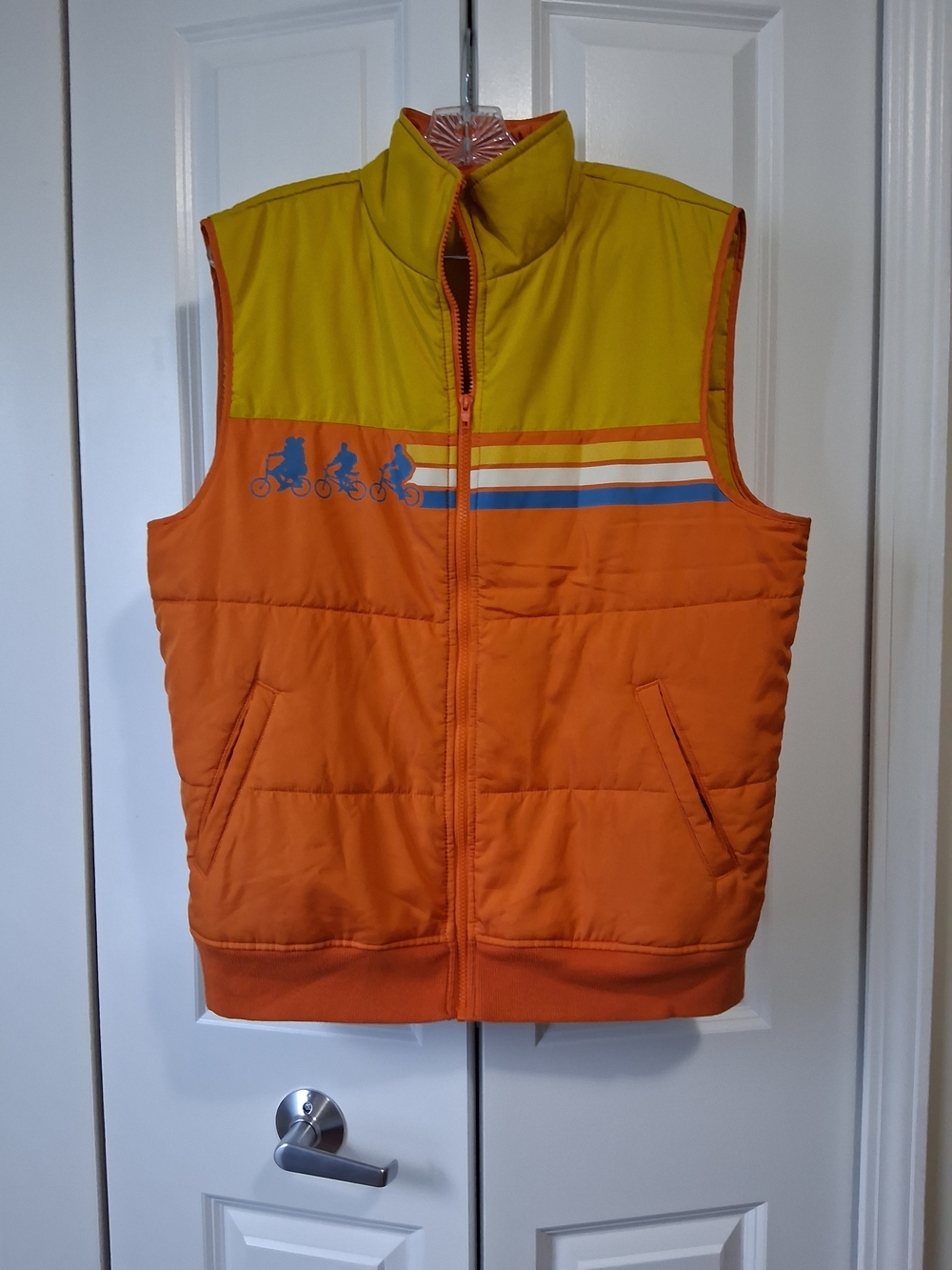 Stranger Things Orange and Yellow Puffer Vest